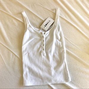 Brandy Melville white simone tank NWT